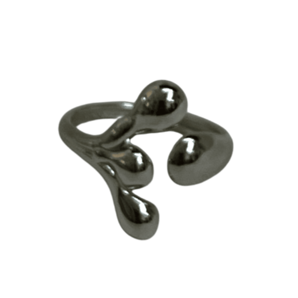 Anillo derretido 4 puntas