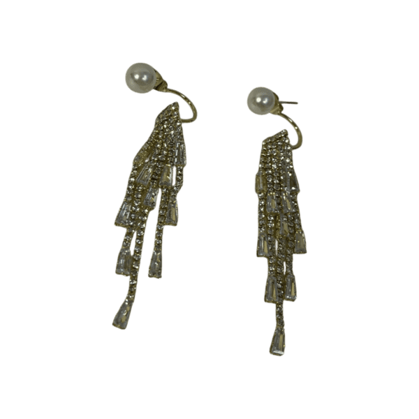Aretes de fiesta perla y colgantes