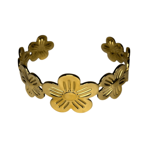 Brazalete flores plateadas - Image 2