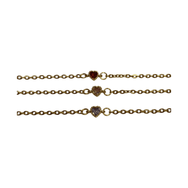 Pulsera corazón mini circonia